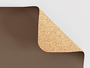 YSAGi Double-Sided PU Leather and Cork Desk Mat