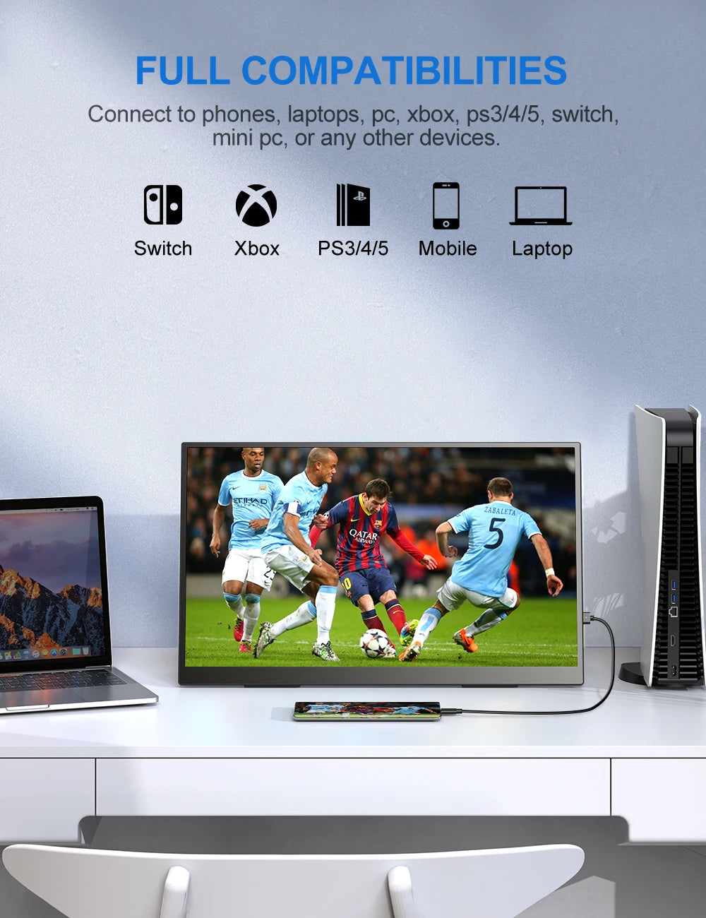 UPERFECT UMax FHD 18.5" Portable Monitor with Integrated Stand