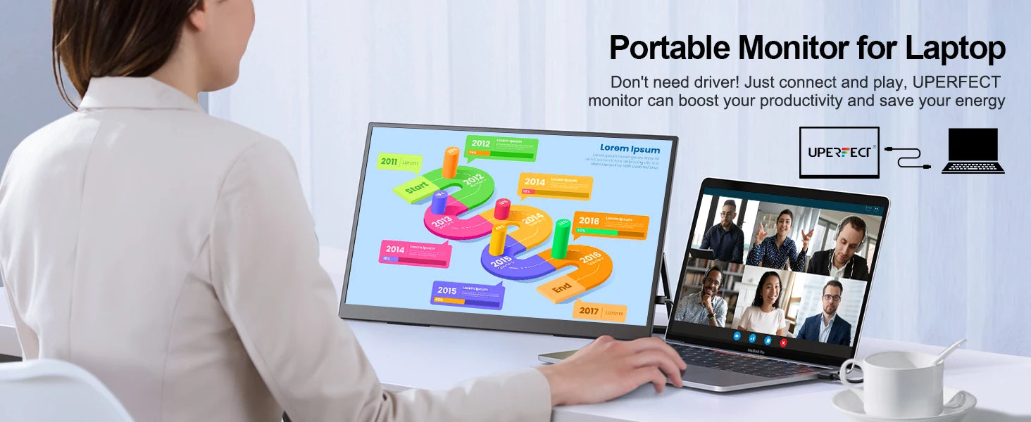 UPERFECT UMax FHD 18.5" Portable Monitor with Integrated Stand