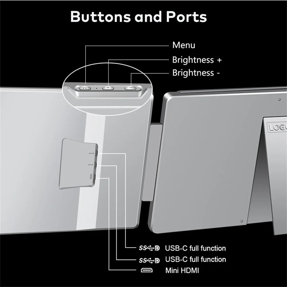VISTURE S11 FHD 16" LCD Backlit Monitor and Laptop Screen Extender