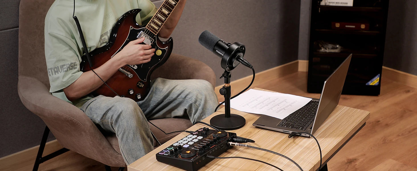 MAONO PD300X Dynamic Streaming Microphone & Stand