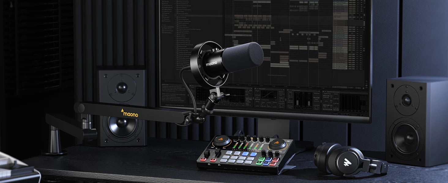 MAONO PD300X Dynamic Streaming Microphone & Stand