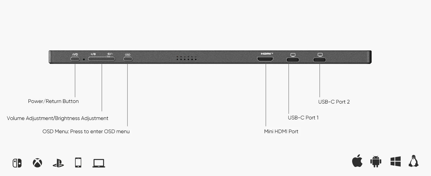 ARZOPA A1M Full HD 17.3" Portable Monitor with Integrated Stand