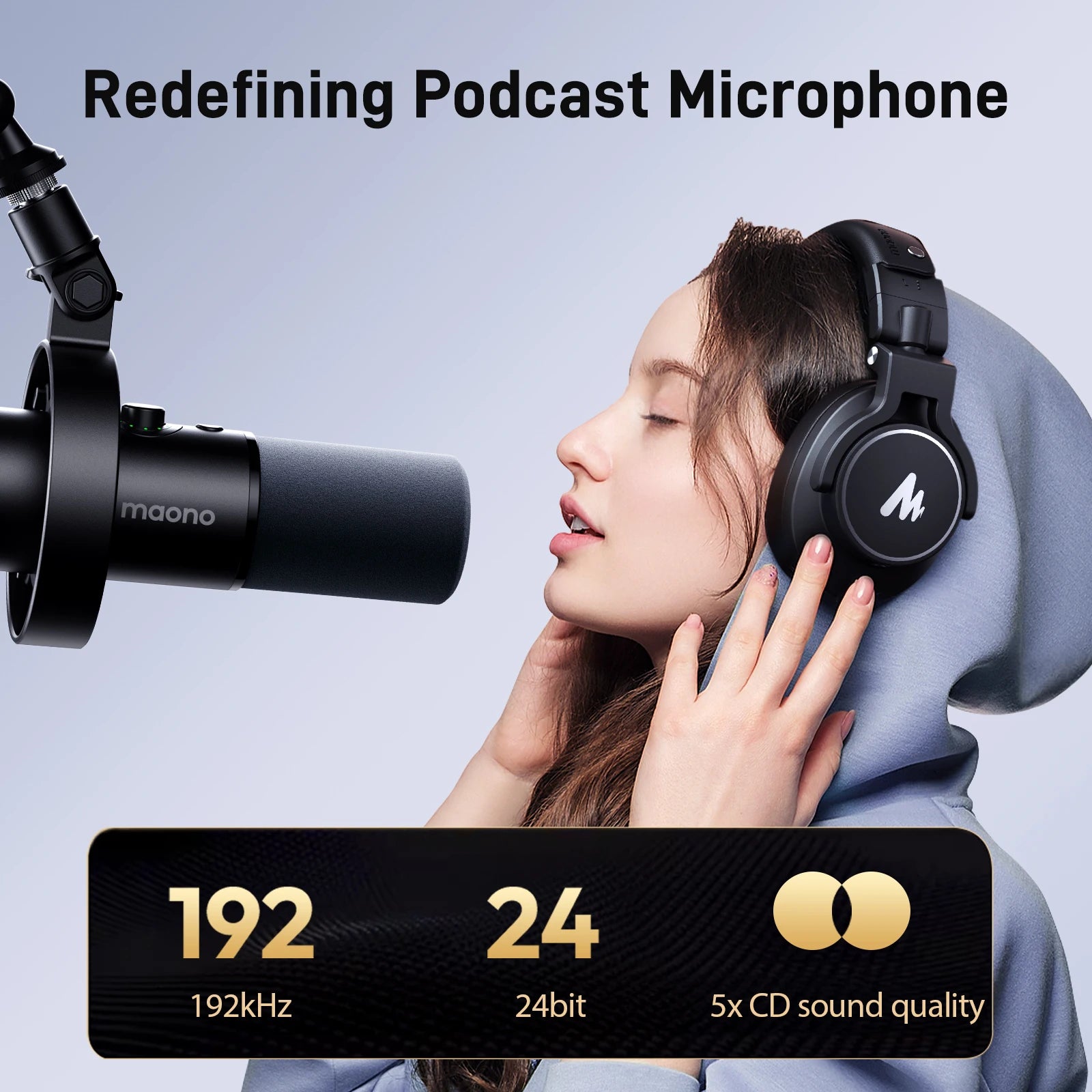 MAONO PD300X Dynamic Streaming Microphone & Stand