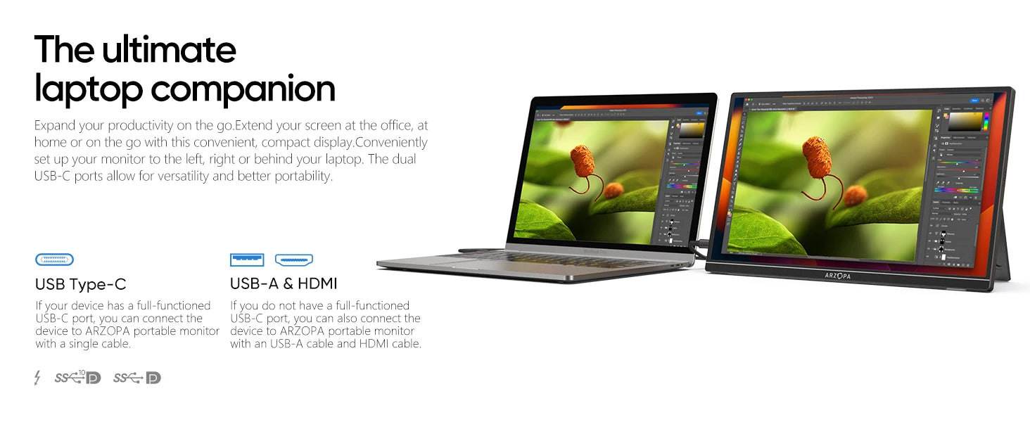 ARZOPA A1M Full HD 17.3" Portable Monitor with Integrated Stand
