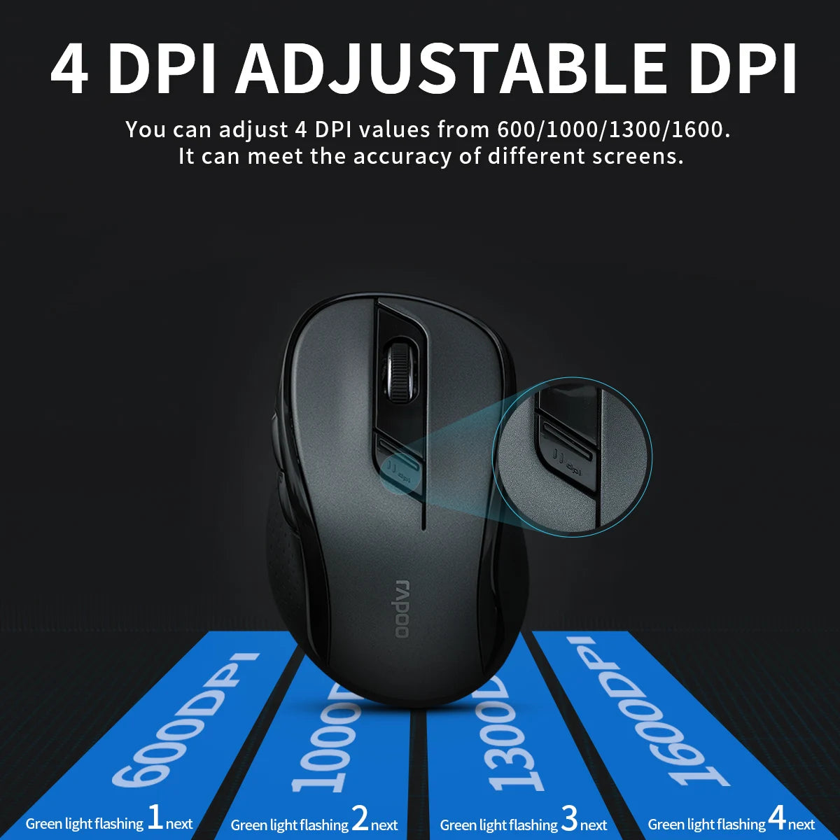 RAPOO M500G Dual-Mode Bluetooth Wireless Mouse