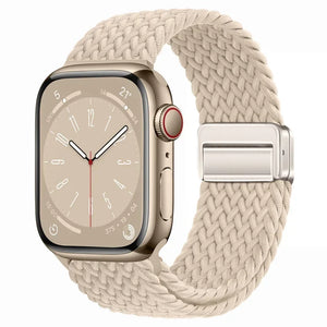 Braided Solo Loop Strap with Silver Clasp for Apple Watch
