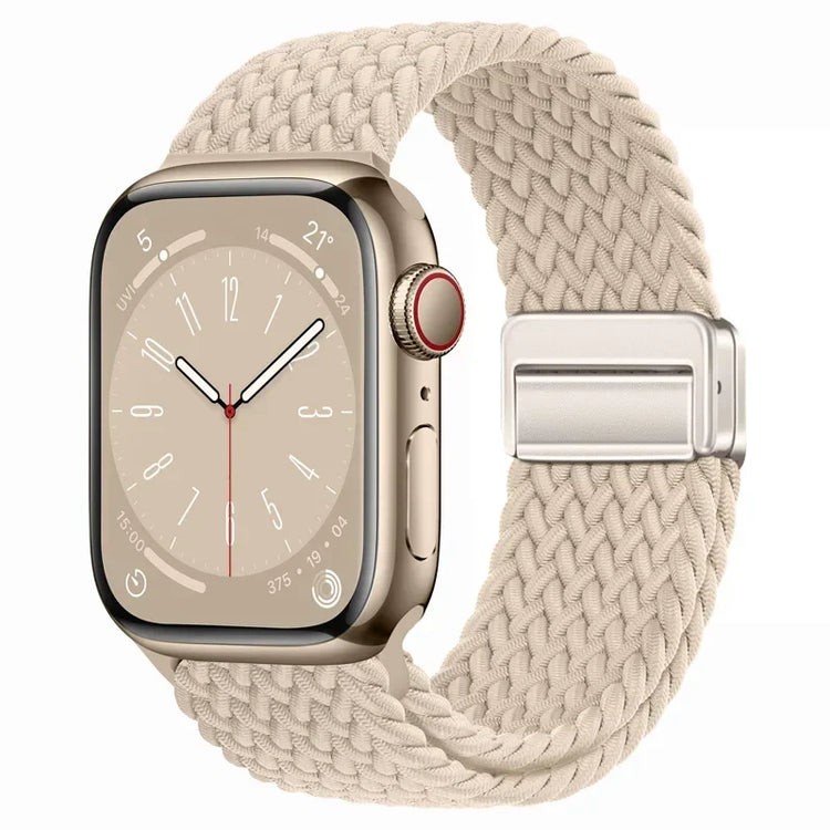 Braided Solo Loop Strap with Silver Clasp for Apple Watch
