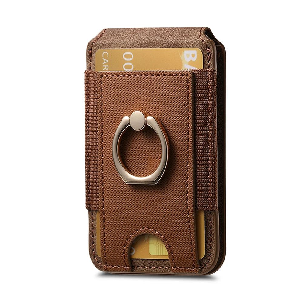 Folding Leather MagSafe® Wallet for Samsung Phone & Apple iPhone

