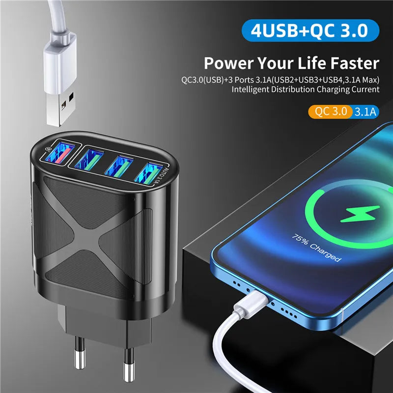 Usb Multipower USLION Multiport 48W USB Quick Charging Power Adapter