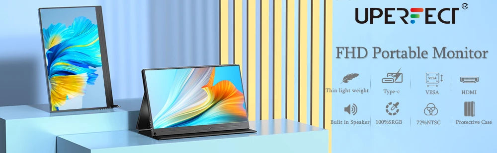 UPERFECT FHD 15.6" Portable Monitor with Integrated Stand