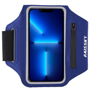 HAISSKY Running Armband Phone Holder with Zipped Pocket