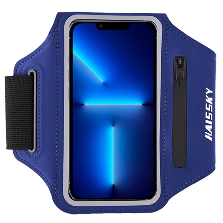 HAISSKY Running Armband Phone Holder with Zipped Pocket