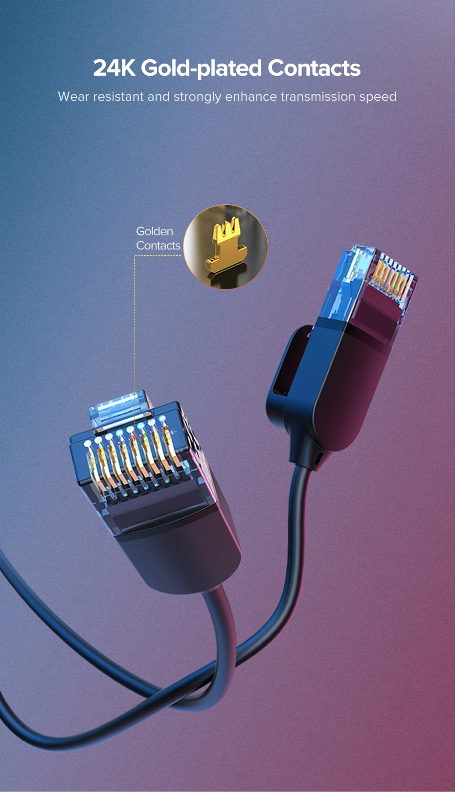UGREEN NW122 CAT6A High Speed UTP Ethernet Cable
