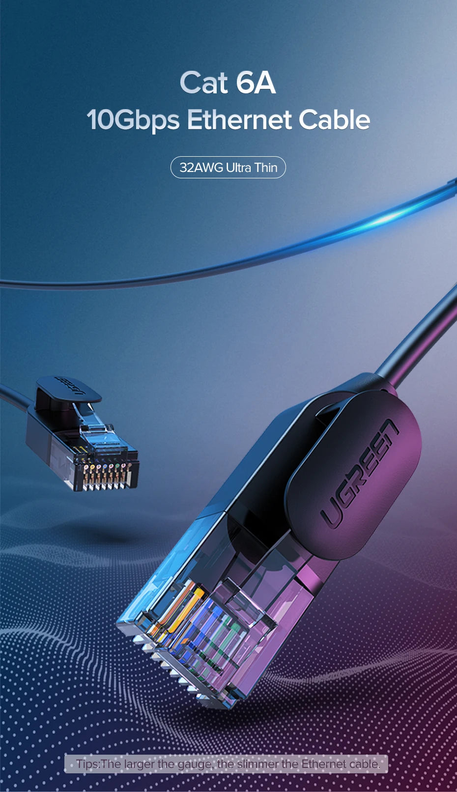 UGREEN NW122 CAT6A High Speed UTP Ethernet Cable