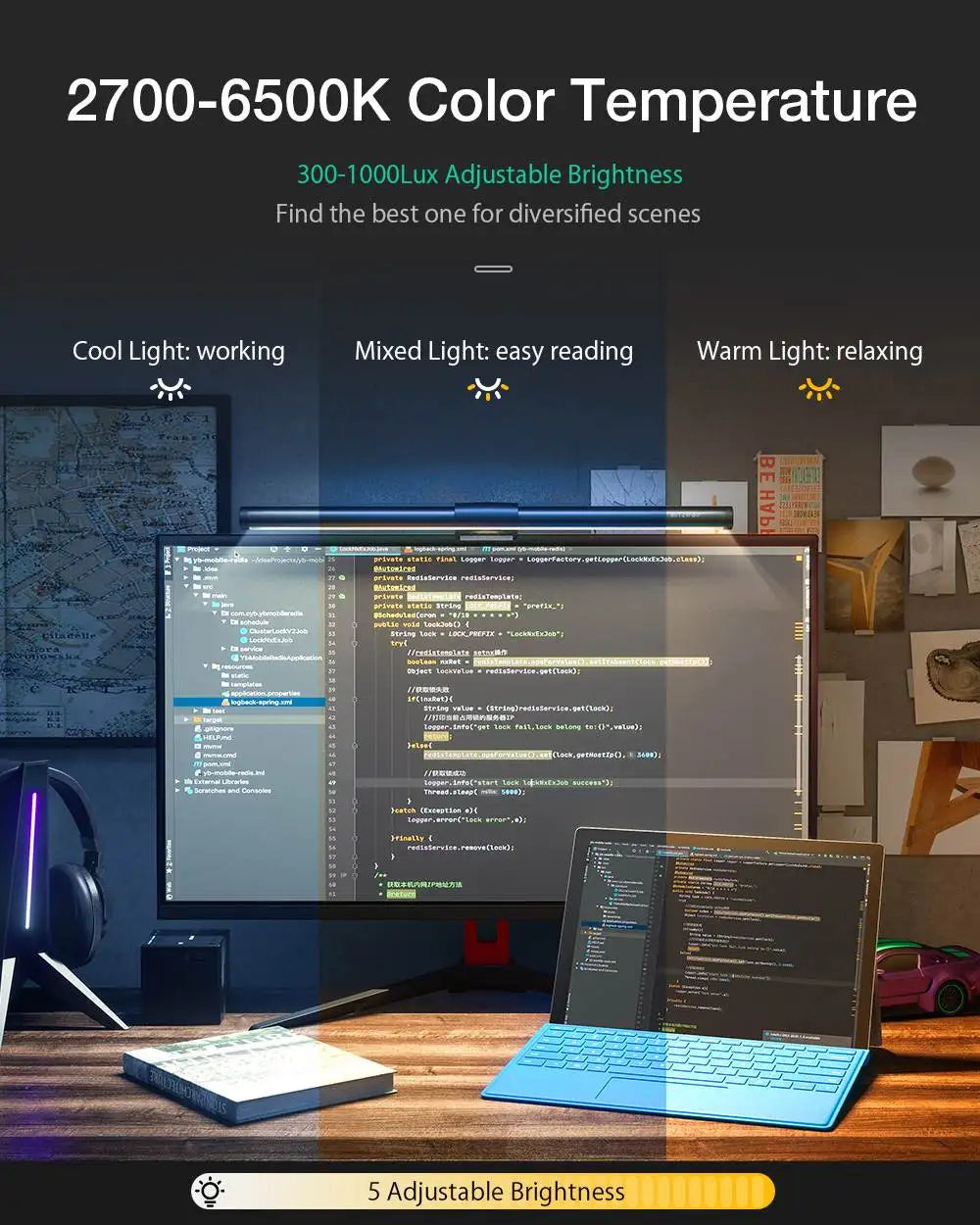 BLITZWOLF BW-CML2 RGB Computer Monitor Screen Light