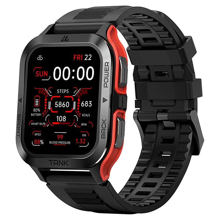 KOSPET Tank M2 1.96 AMOLED Military Style Smart Watch Best Smart Fitness Band by Gadgman