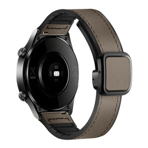 Leather Silicone Strap with Magnetic Buckle for Samsung Galaxy Watch
