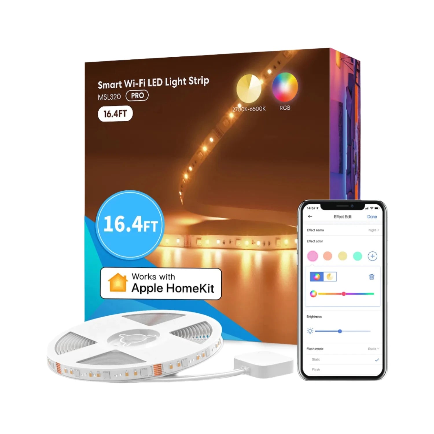 MEROSS MSL320 Pro Smart WiFi LED Light Strip for Apple HomeKit
