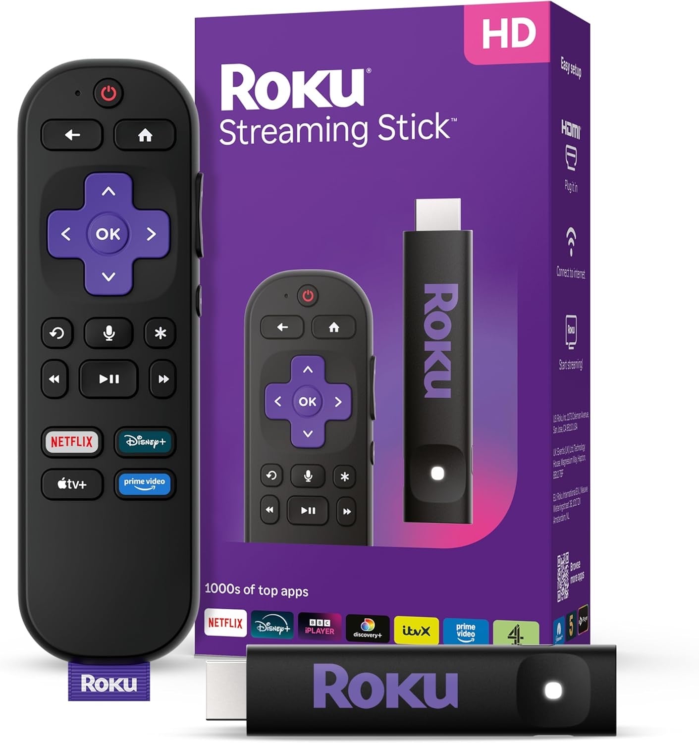 Roku® Streaming Stick HD TV Streaming Device