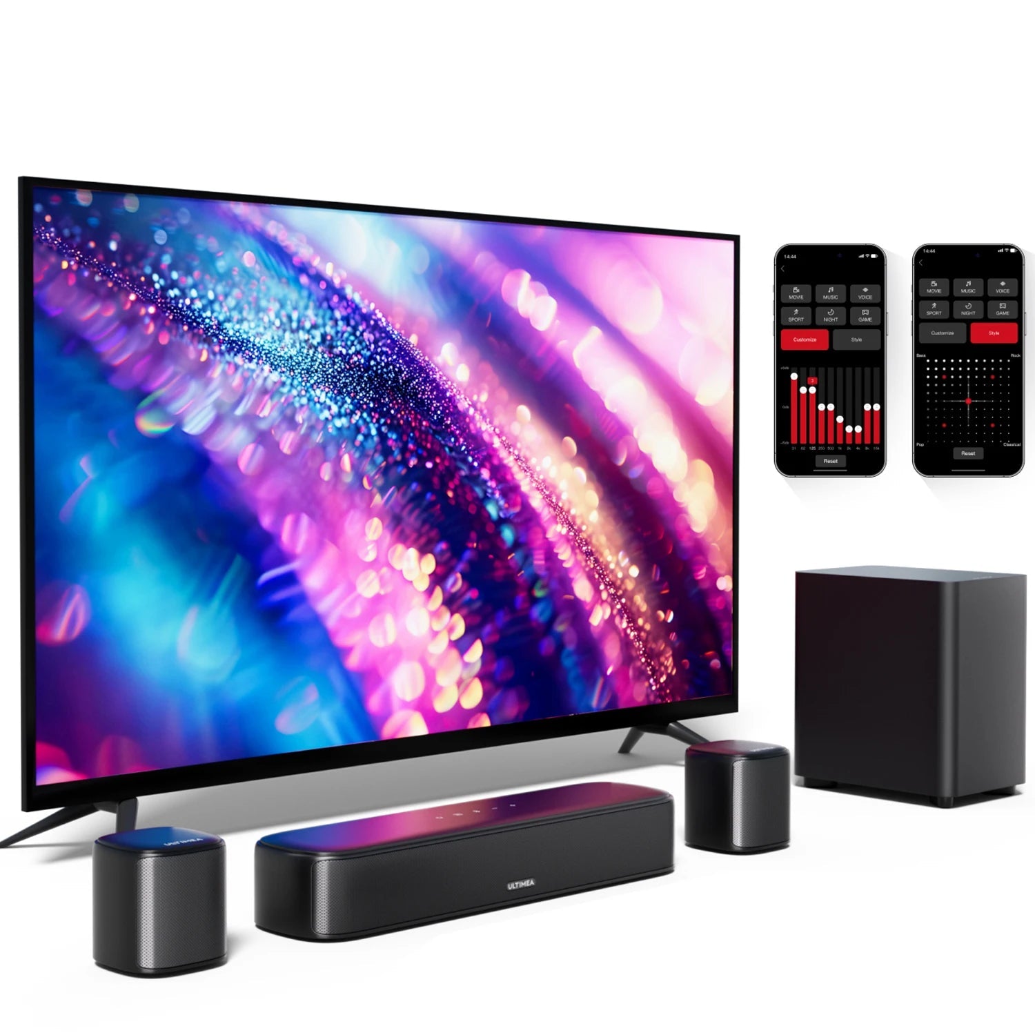 ULTIMEA Aura A30 5.1 Wireless Sound Bar with Subwoofer