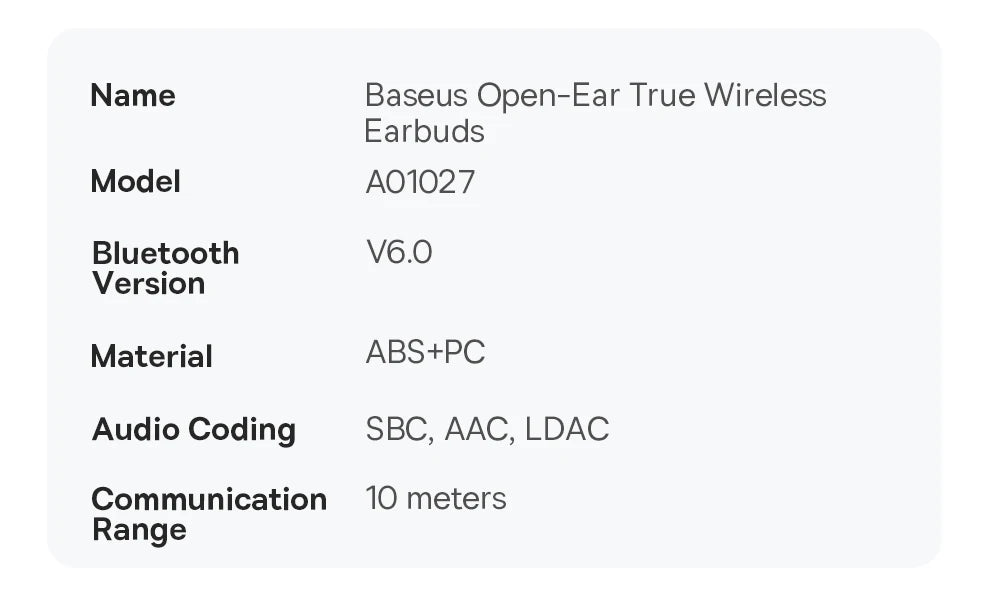 BASEUS Eli Sport 2 Bluetooth Wireless Open-Ear Headphones