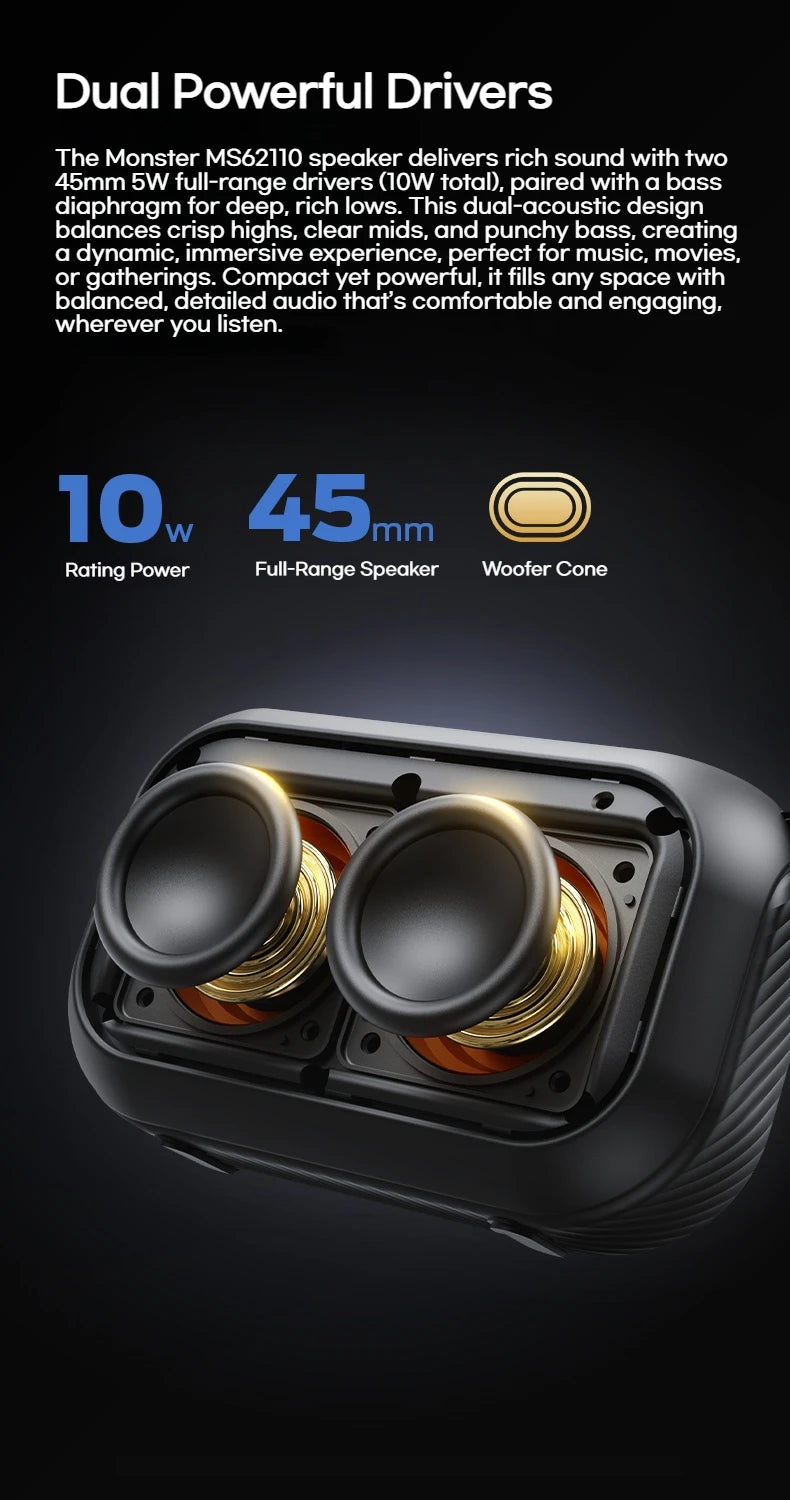 MONSTER M6 Portable Bluetooth Wireless Speaker