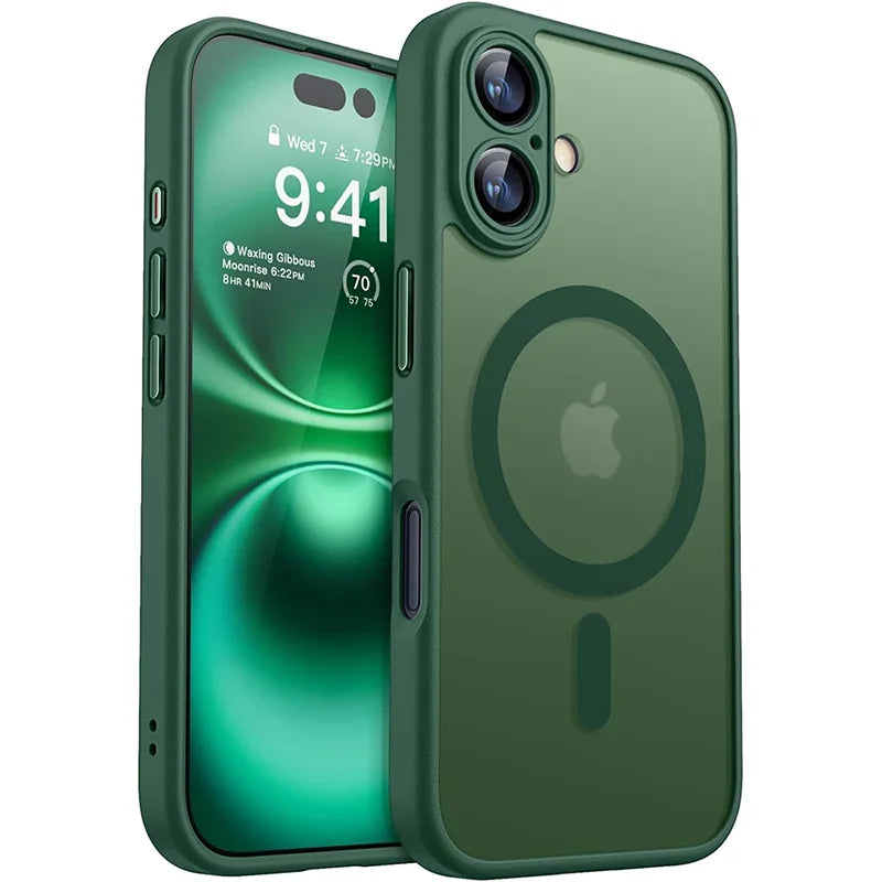 Translucent MagSafe Shockproof Armor Case for iPhone