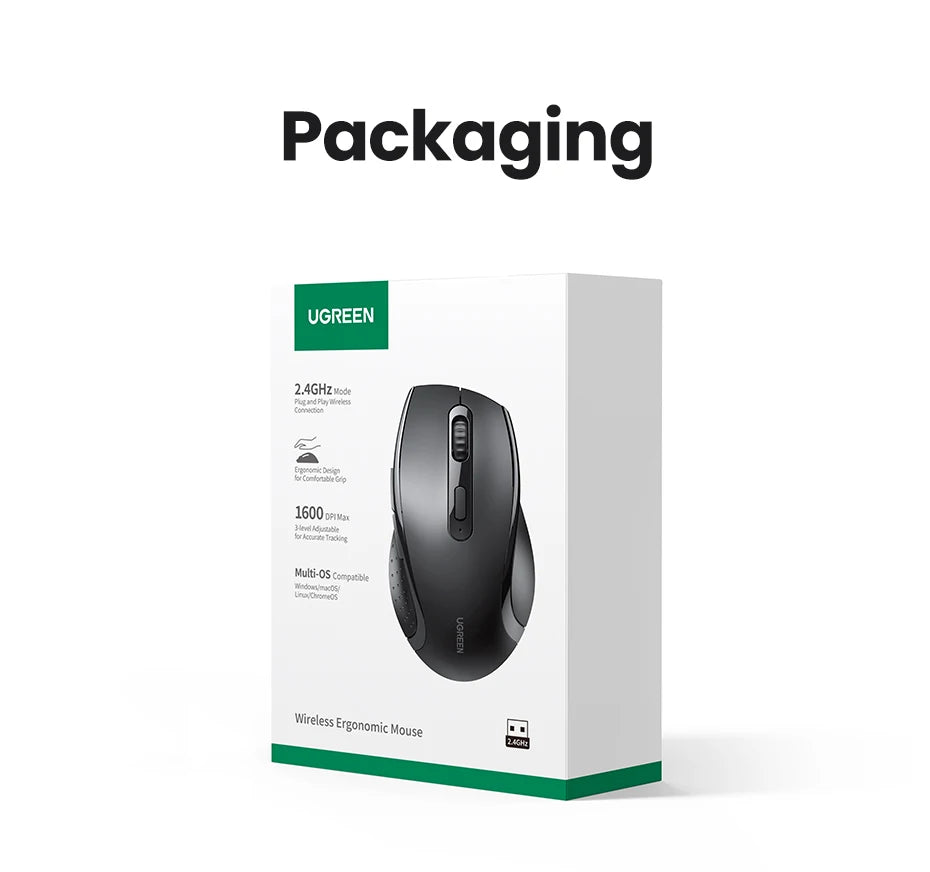 UGREEN MU511 Ergonomic Wireless Mouse