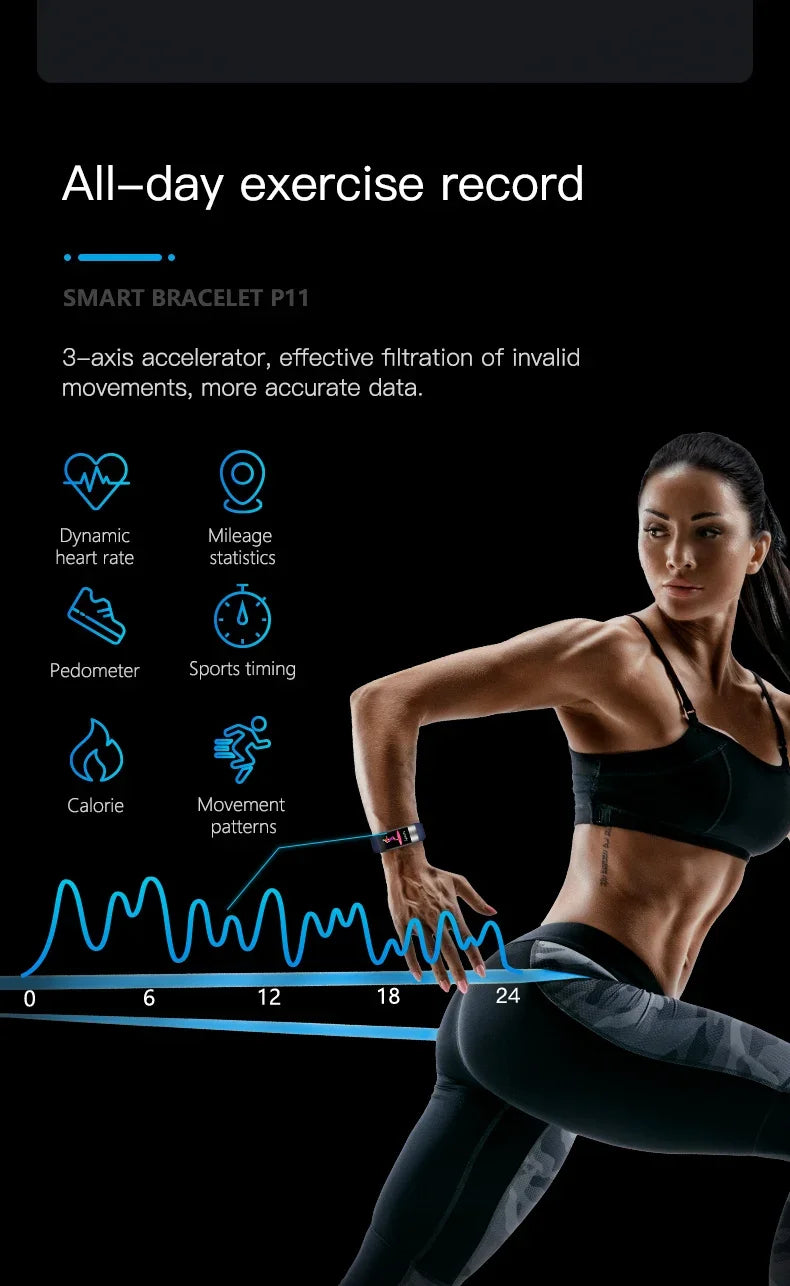EFFEOKKI P11 Plus Smart Fitness Tracker