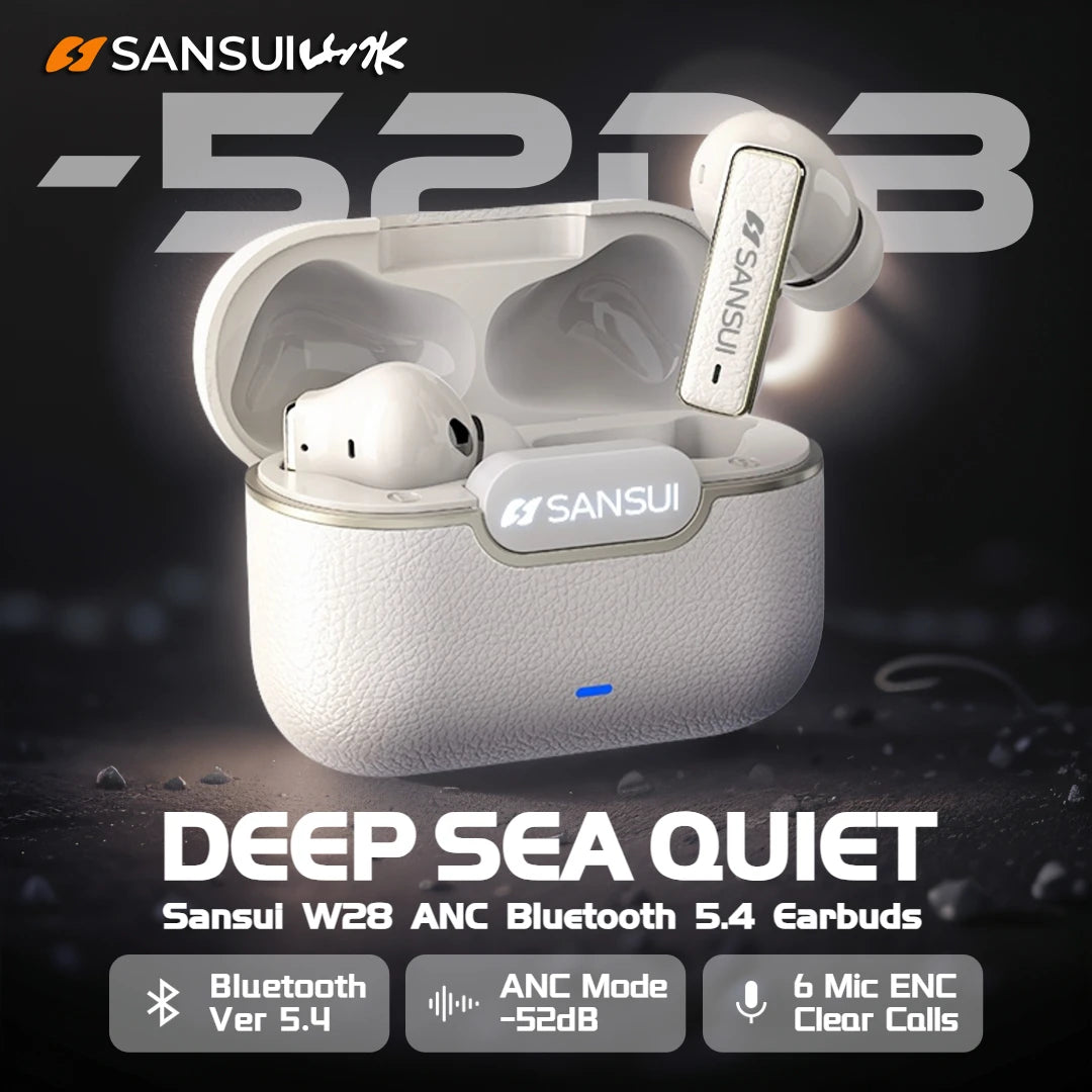 SANSUI W28 ANC Bluetooth Wireless Earphones