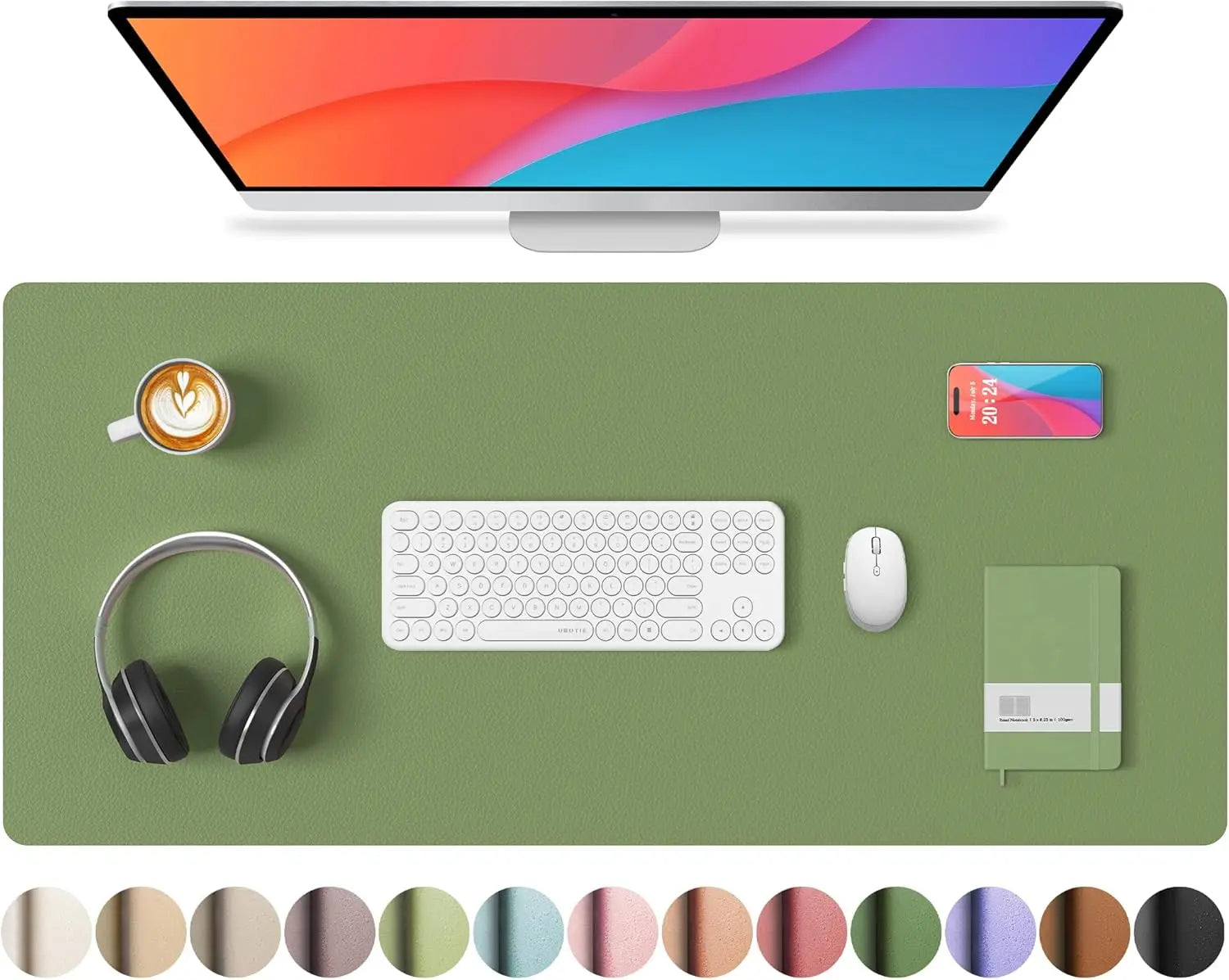 YSAGi Non-Slip PU Leather Desk Mat
