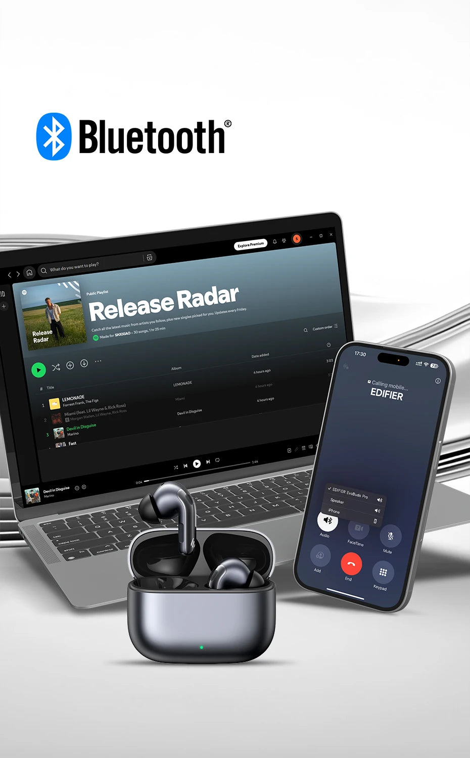 EDIFIER Evobuds Pro Noise Cancelling Bluetooth Wireless Earbuds