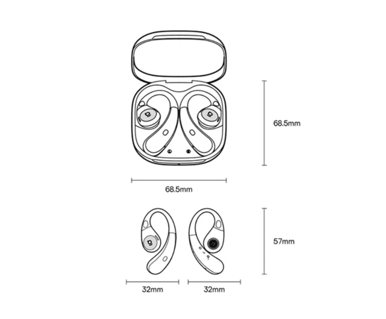 BASEUS BF1 Bluetooth Wireless Open Ear Headphones