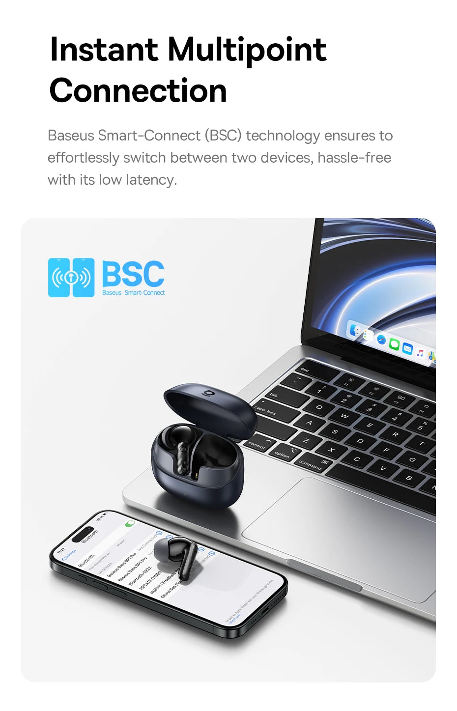 BASEUS Bass EP10 Pro ANC Bluetooth Wireless Earphones
