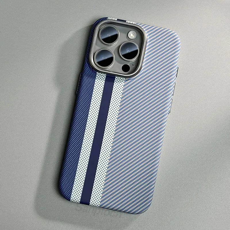 Carbon Fibre Texture MagSafe Case for Apple iPhone