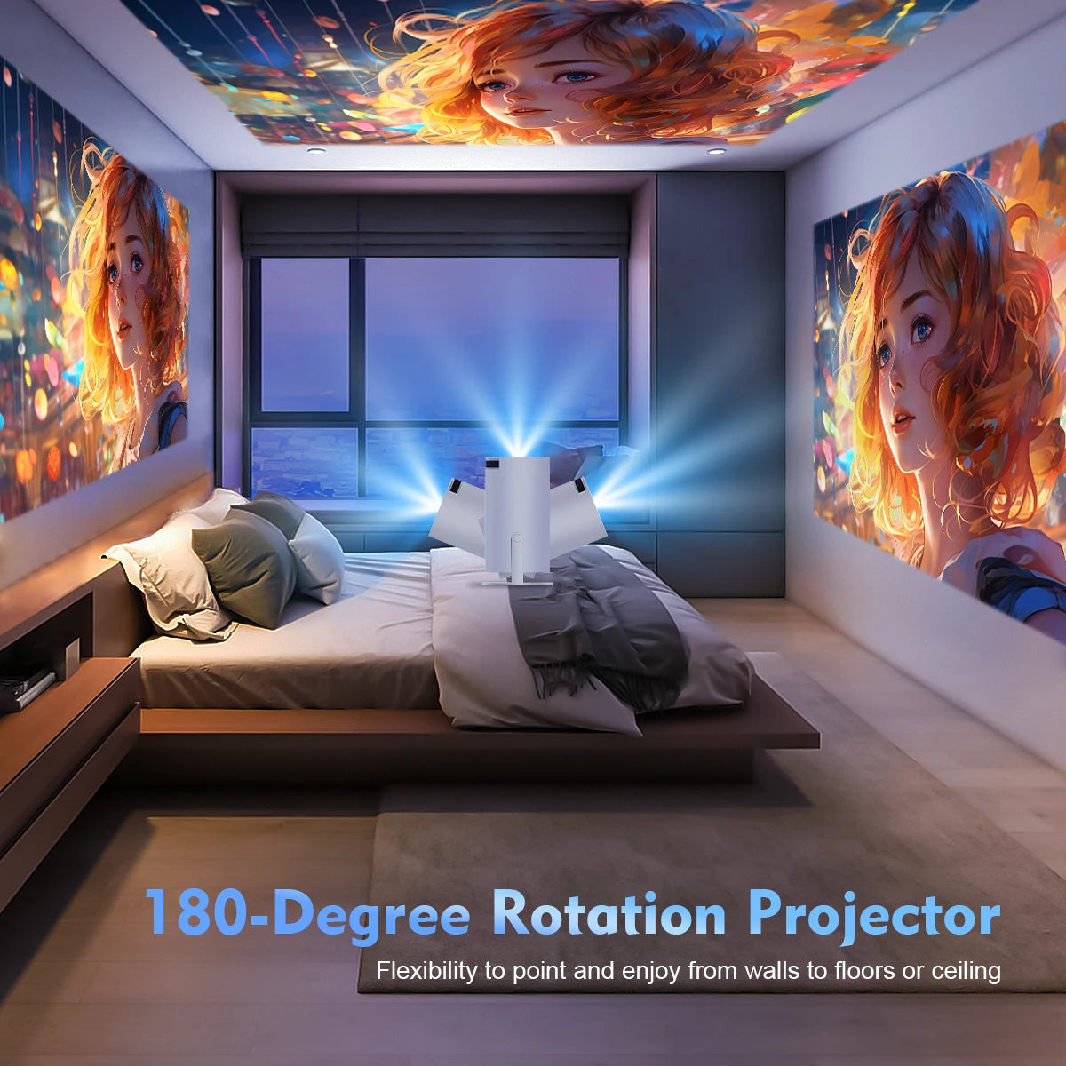 MAGCUBIC HY300 Pro Portable Bluetooth Home Cinema Projector