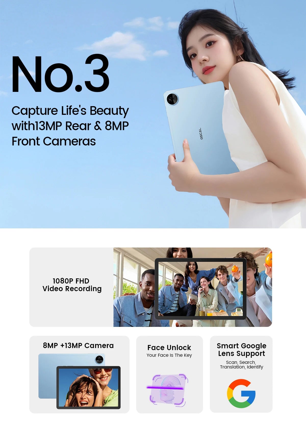BLACKVIEW Oscal Pad 90 10.92" WiFi Android Tablet - 128GB