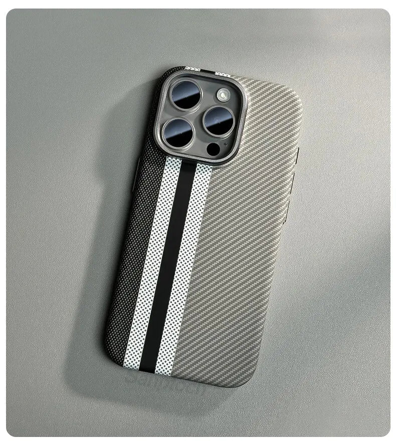 Carbon Fibre Texture MagSafe Case for Apple iPhone