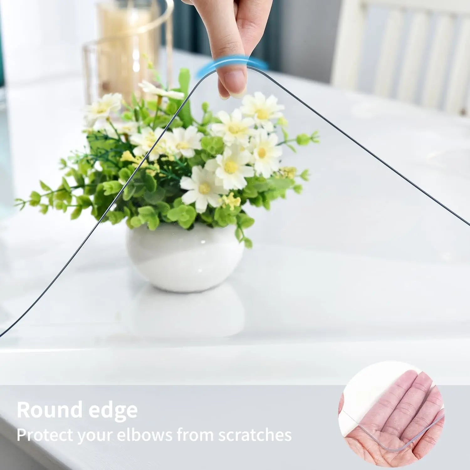 YSAGi Non-Slip PVC Clear Desk Mat