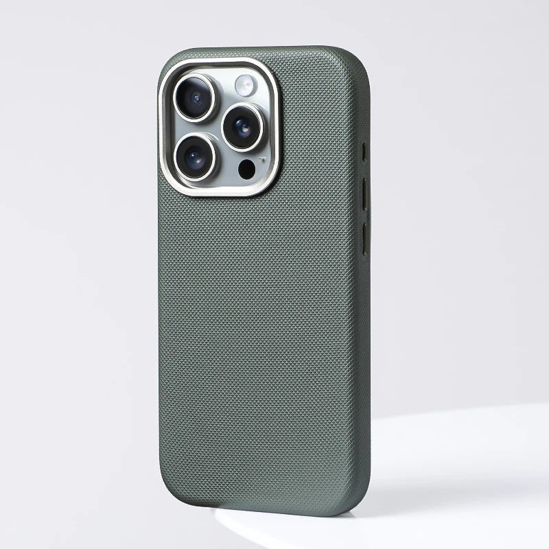 Leather Textured MagSafe Shockproof Case for Apple iPhone