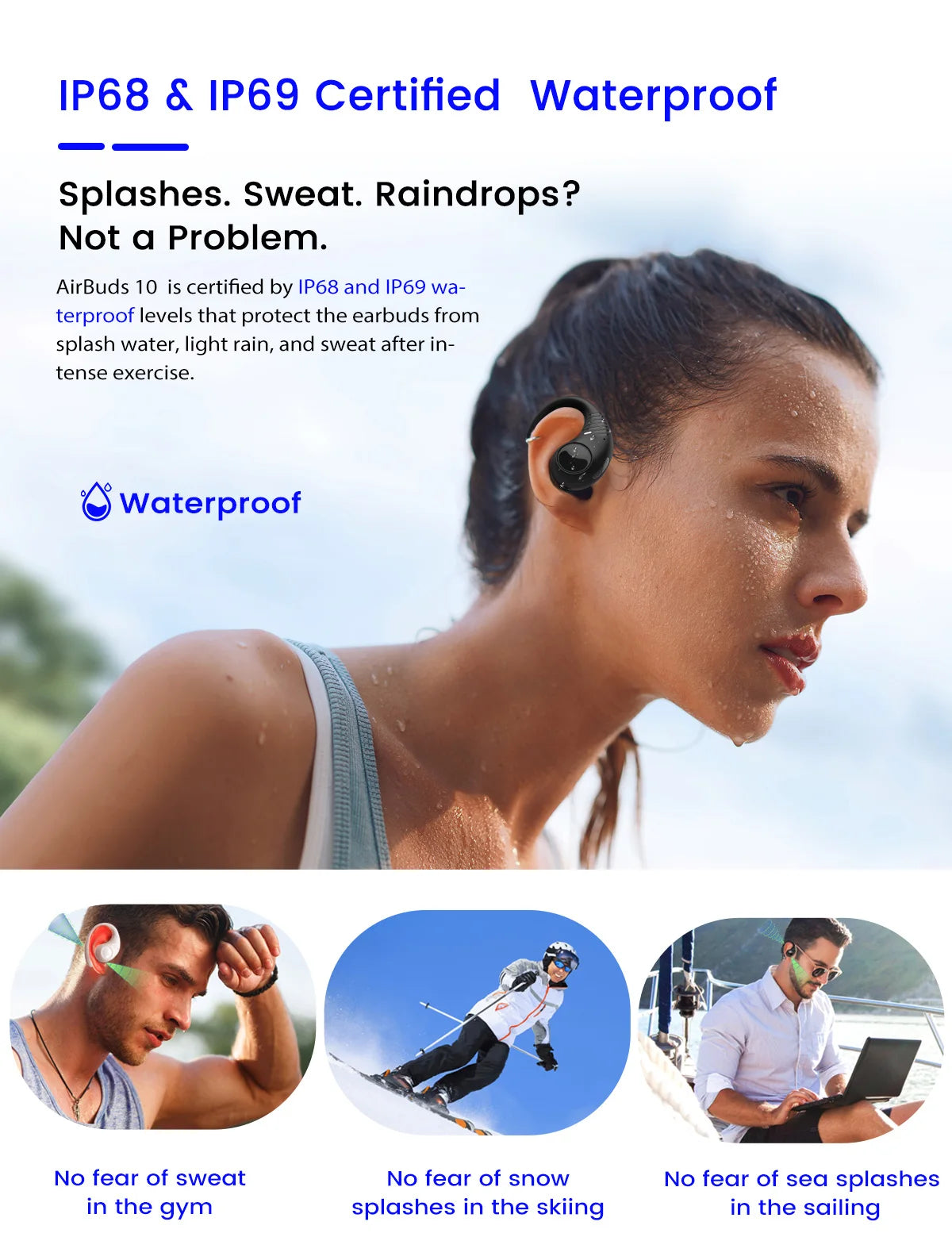 BLACKVIEW AirBuds 10 Bluetooth Wireless Open Ear Headphones