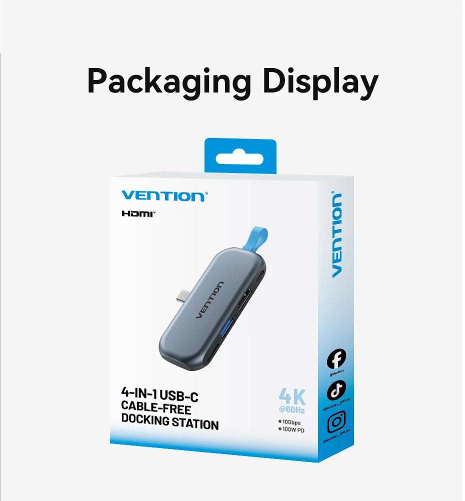 VENTION 4in1 Type-C Multiport Adapter and Docking Station