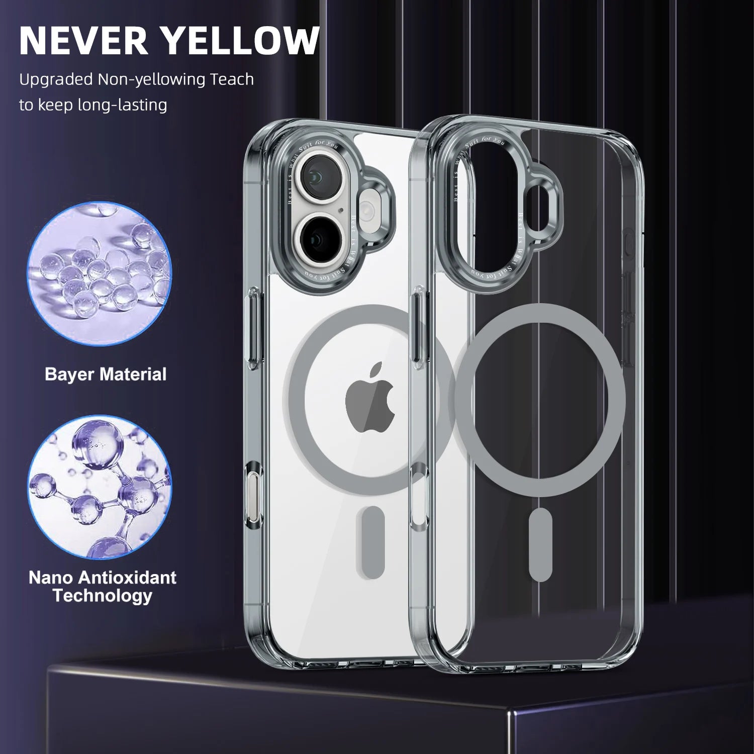 Translucent Magnetic Matte Case for Apple iPhone