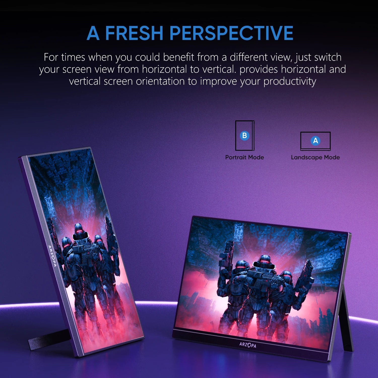 ARZOPA Z1FC Full HD 16.1" Portable Monitor with Integrated Stand