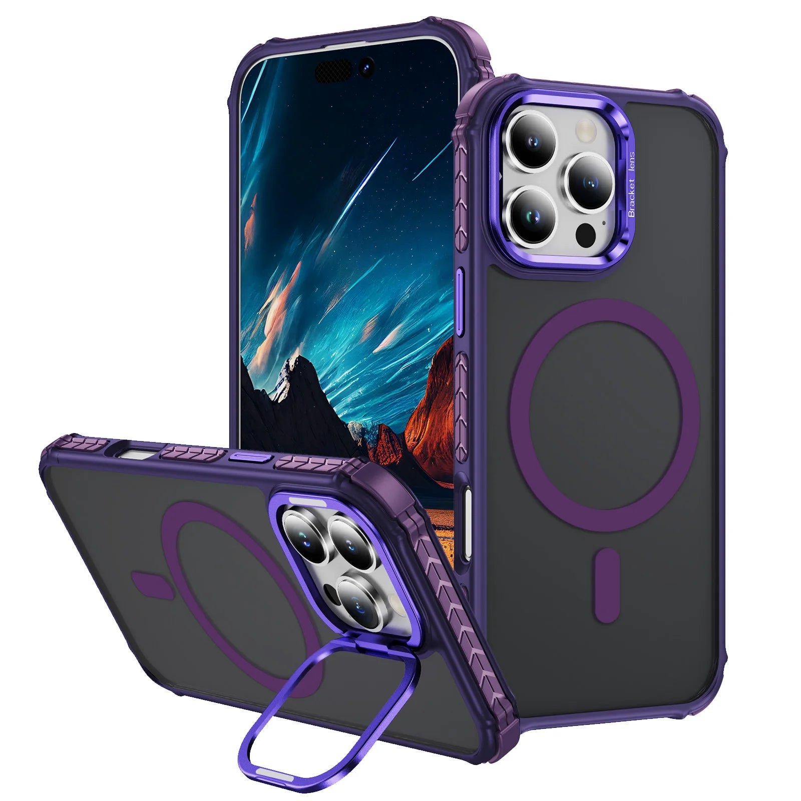 MagSafe Shockproof Armor Case for iPhone with Stand