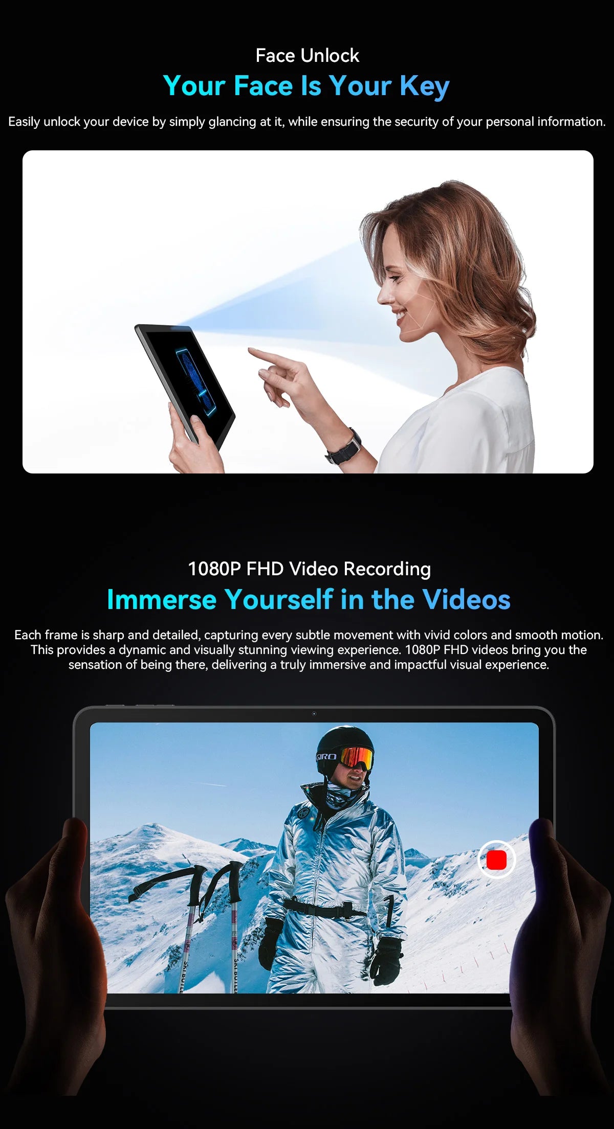 BLACKVIEW Oscal Pad 100 12" FHD 4G Android Tablet - 256GB