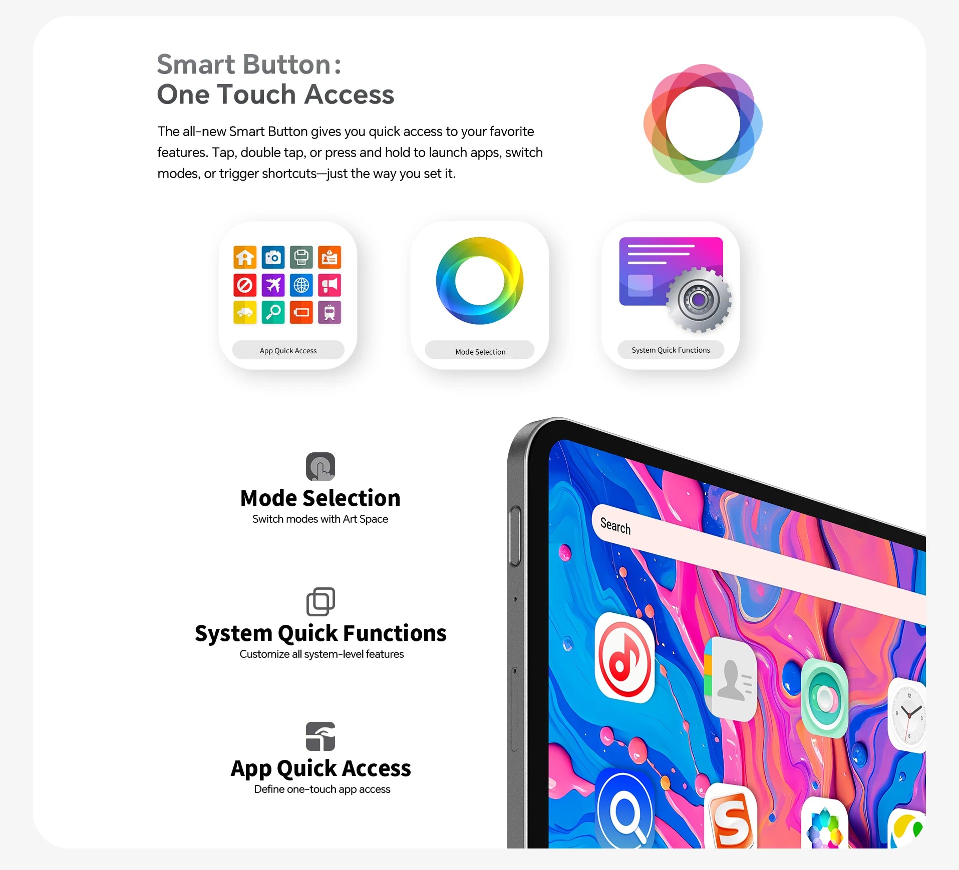 TECLAST ArtPad Pro 12.7" UHD Display Android Tablet - 256GB, Grey
