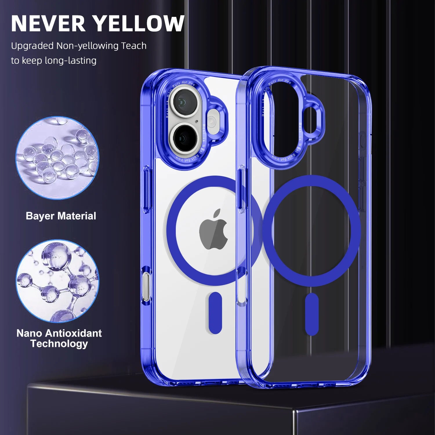 Translucent Magnetic Matte Case for Apple iPhone