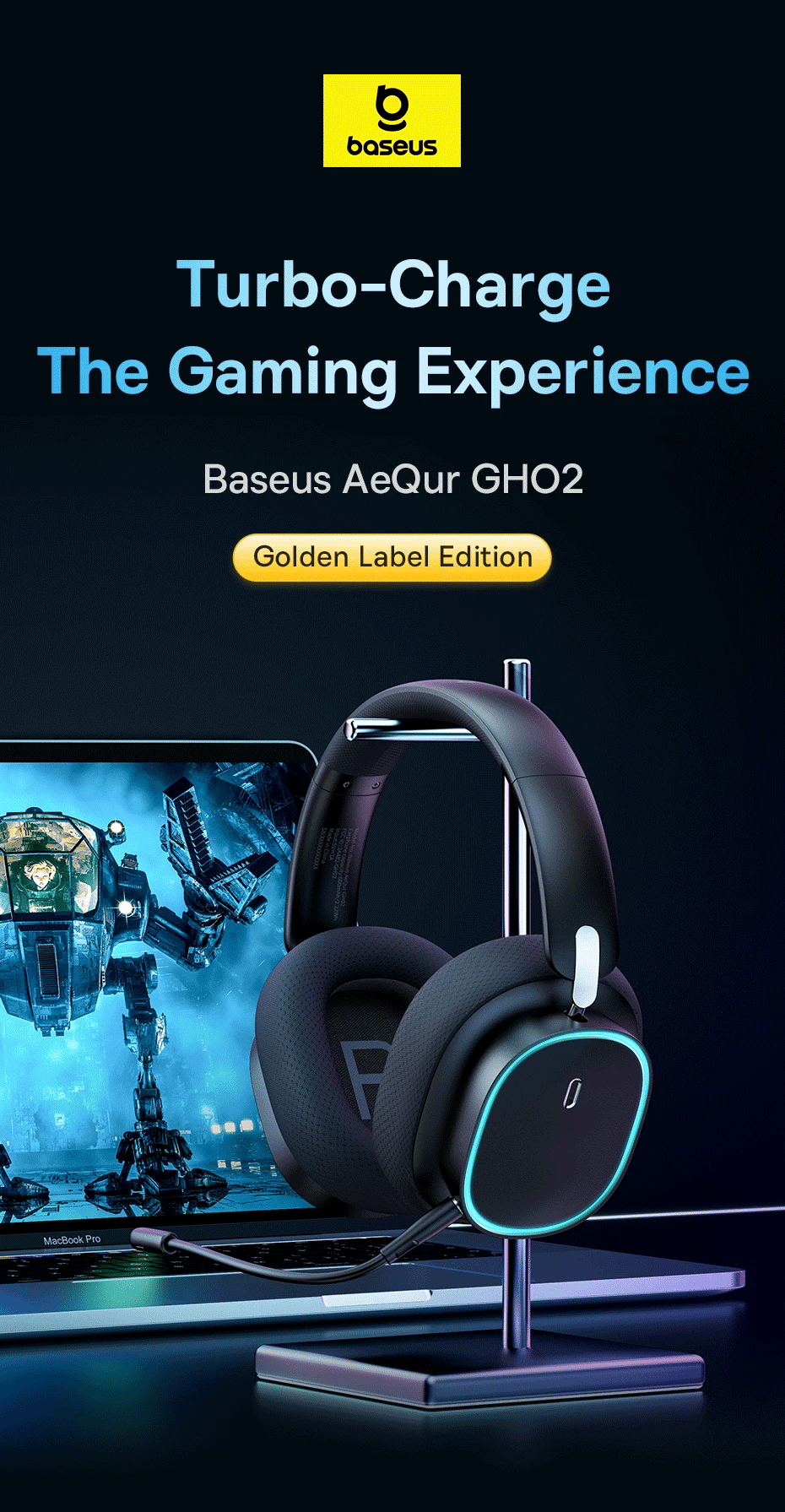 Gh02 BASEUS AeQur GH02 Bluetooth Wireless Gaming Headset